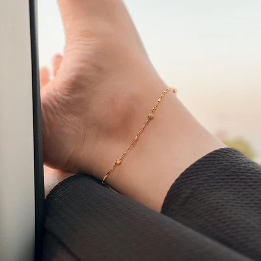 Minimal Bead Anklet
